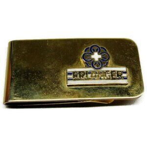 Money Clip Erlanger Health Systems Stainless Steel Gold Tone Credit Card Vintage